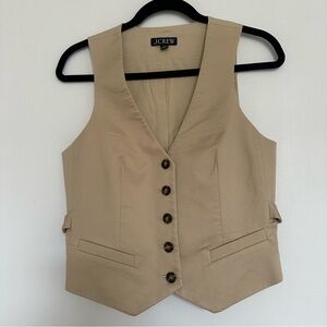 J.Crew tan Chino Vest top